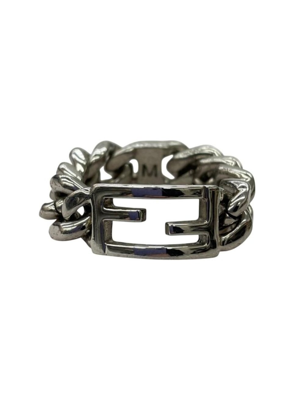 Fendi Bucket Ring Chain Silver